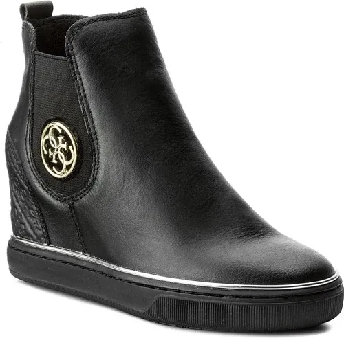 Členková obuv GUESS - Freda FLFRE3 LEA12 BLACK/BLACK