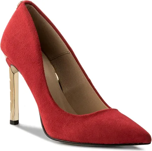 Lodičky R.POLAŃSKI - 0808 Czerwony Zamsz