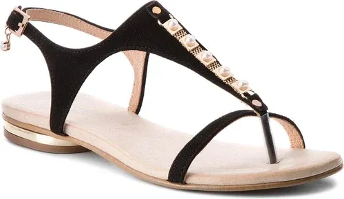 Sandále R.POLAŃSKI - 0939 Czarny Zamsz