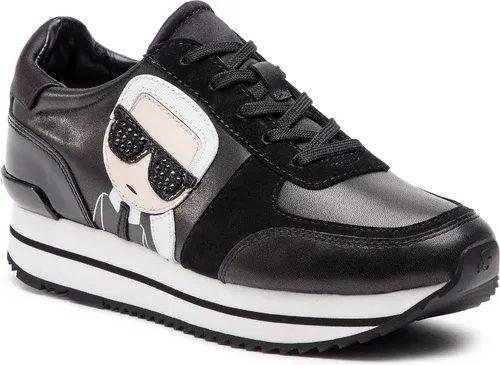 Sneakersy KARL LAGERFELD - KL61930 Black Lthr/Suede