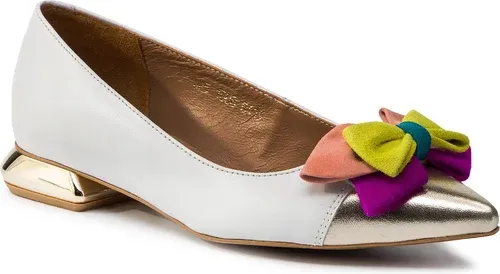 Baleríny R.POLAŃSKI - 1008 Biały Lico/Kolorowy