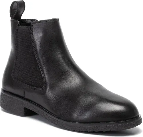 Kotníková obuv s elastickým prvkom CLARKS - Griffin Plaza 261431084 Black Leather