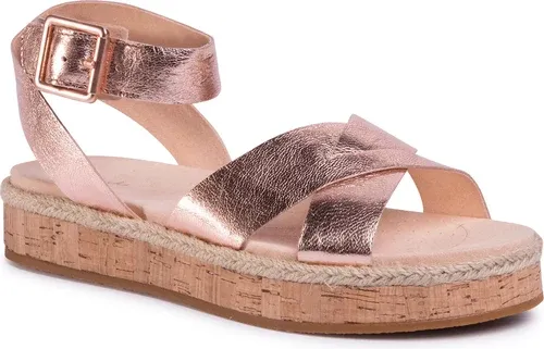 Espadrilky CLARKS - Botanic Poppy 261475224 Rose Gold Lea