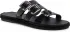 Espadrilky MANEBI - Leather Sandals S 2.1 Y0 Black W Triple Buckle
