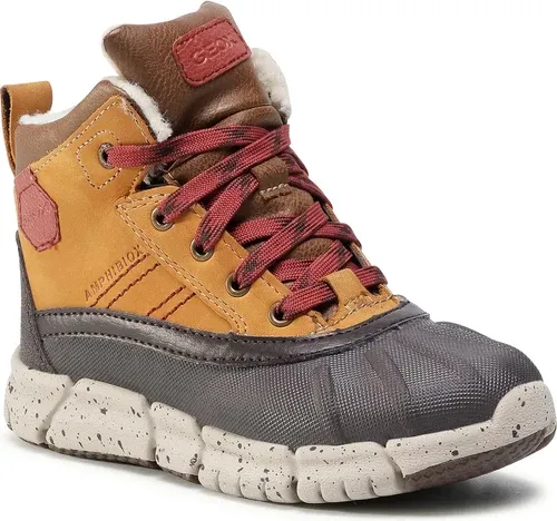 Snehule GEOX - J Flexyper B Abx D J049XD 0CL54 C6361 D Lt Brown/Dk Red