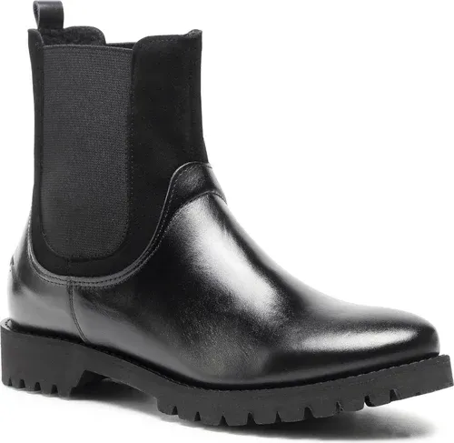 Kotníková obuv s elastickým prvkom SAGAN - 4374 Czarny Welur Lico