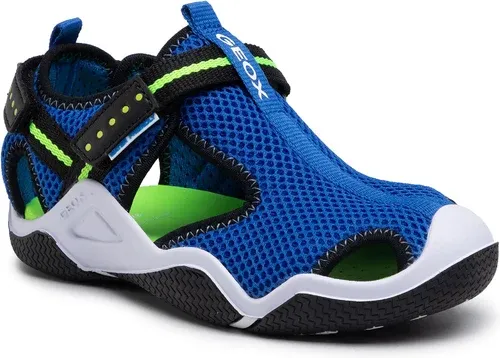 Sandále Geox - J Wader B. A J1530A 00014 C4382 S Royal/Fluogreen