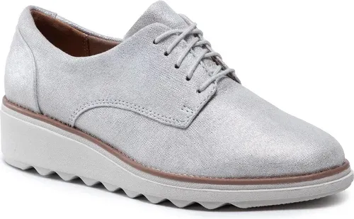 Poltopánky CLARKS - Sharon Noel 261574654 Silver Metallic