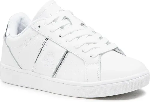 Sneakersy UNITED COLORS OF BENETTON - Walk Lth BTW114010 White/Silver 1040