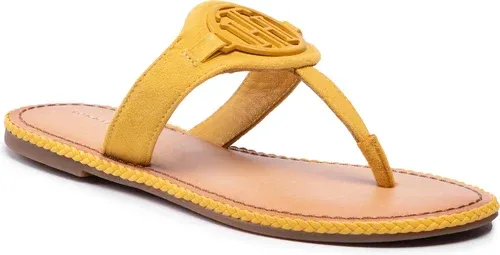 Žabky TOMMY HILFIGER - Essential Hardware Flat Sandal FW0FW05592 Tuscan Yellow ZFZ