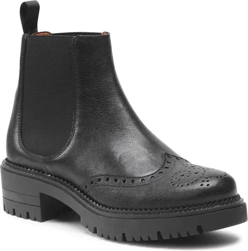 Členková obuv s elastickým prvkom Solo Femme - 10503-02-M37/000-13-00 Čierna