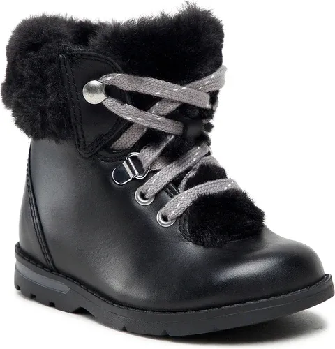 Čižmy CLARKS - Dabi Hiker T 261617986 Black Leather