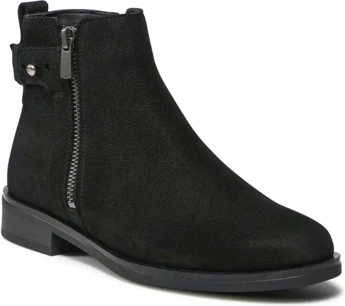 Členkové čižmy CLARKS - Memi Lo 261621704 Black Nubuck