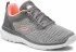 Topánky SKECHERS - Quick Path 12607/GYCL Gray/Coral