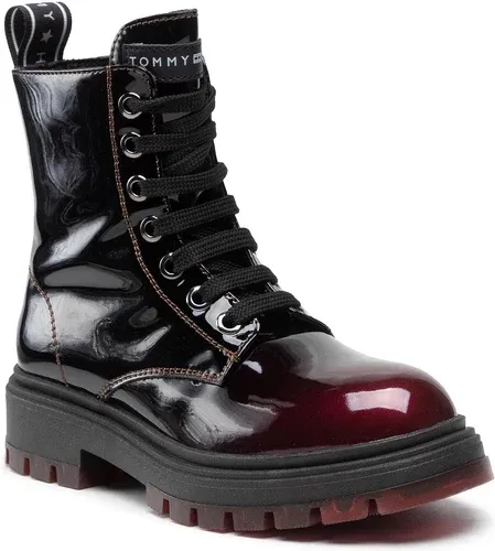Čižmy TOMMY HILFIGER - Lace-Up Bootie T4A5-32017-1244301 M Bordeaux 301