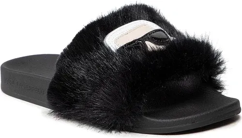 Šľapky KARL LAGERFELD - KL80911 Black Synth Fur