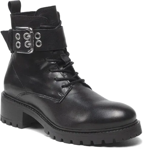 Členkové čižmy VERO MODA - Vmrough Leather Boot 10264287 Black