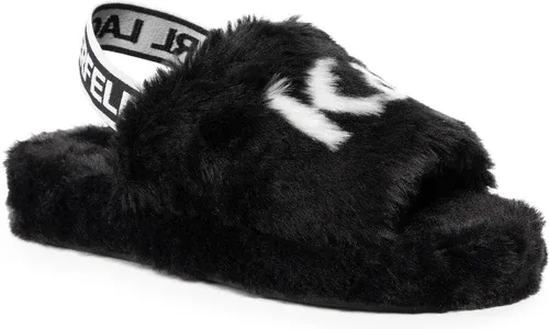 Papuče KARL LAGERFELD - KL40200 Black Synth Fur