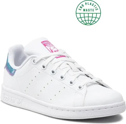 Topánky adidas - Stan Smith J GZ1548 Ftwwht/Ftwwht/Pink