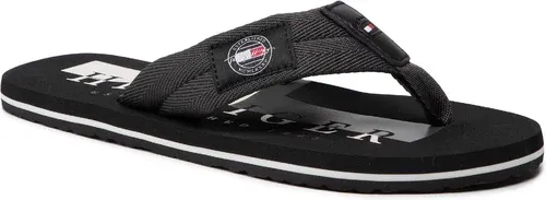 Žabky TOMMY HILFIGER - Badge Beach Sandal FM0FM03981 Dark Ash PTY