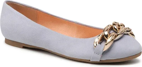 Baleríny BALDACCINI - 1656500 Błekit Velour/P