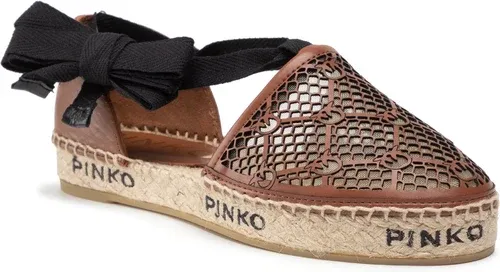 Espadrilky Pinko - Angelica PE 22 BLKS1 1H2119 Y86A Hnedá