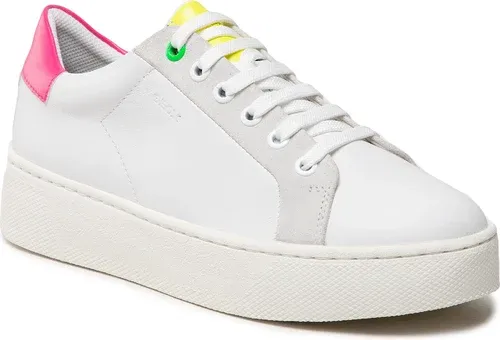 Sneakersy GEOX - D Skyely C D16QXC 08554 C0835 Off White/Fuchsia