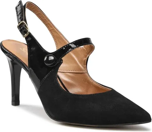 Sandále SAGAN - 4765 Czarny Welur