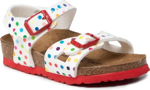 Sandále Birkenstock - Rio Kids Rivet Logo 1021698 Digital Dots White