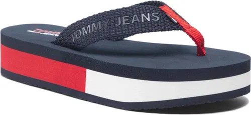Žabky TOMMY JEANS - Webbing Mid Beach Sandal EN0EN01819 Twilight Navy C87