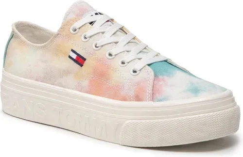 Tenisky TOMMY JEANS - Flatform Print EN0EN01864 The Dye 0K7
