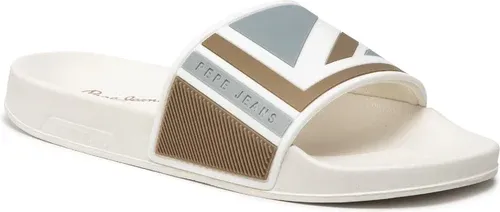 Šľapky PEPE JEANS - Slider Flag PLS70109 White 800