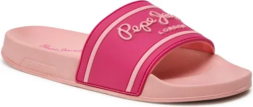 Šľapky PEPE JEANS - Slider Logo Woman PLS70112 Petal 312