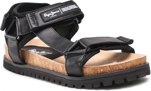 Sandále PEPE JEANS - Urban Sandal Cork PMS90094 Black