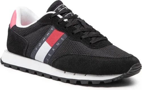 Sneakersy TOMMY JEANS - Retro Runner EN0EN01730 Black BDS
