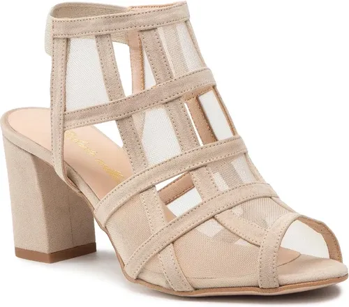 Sandále ROBERTO - 601/A Cappuccino Zamsz