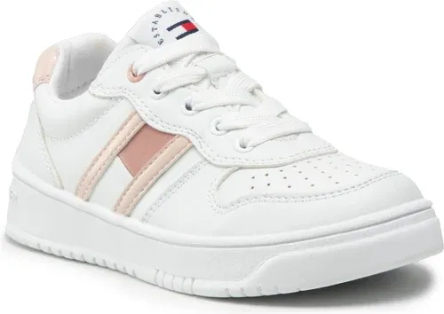 Sneakersy TOMMY HILFIGER - Lo Cut Lace-Up T3A4-32143-1351 White/Pink X134