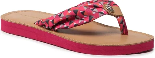 Žabky TOMMY HILFIGER - Th Geo Print Flat Beach Sandal FW0FW06428 Island Geo Pink 0JX