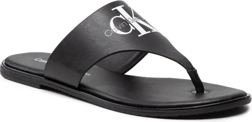 Žabky CALVIN KLEIN JEANS - Flat Sandal Toe Slide Lth YW0YW00538 Black BDS