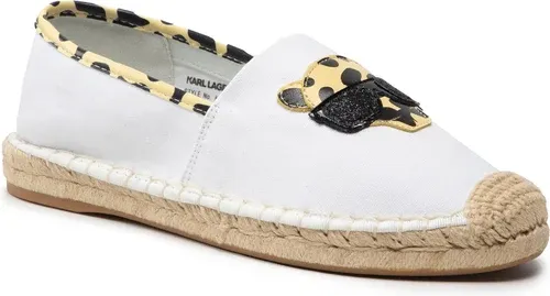 Espadrilky KARL LAGERFELD - KL80117L White Canvas w/Yellow