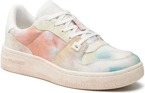 Sneakersy TOMMY JEANS - Tie Dye Basket Wmn EN0EN01727 Island Punch SM9