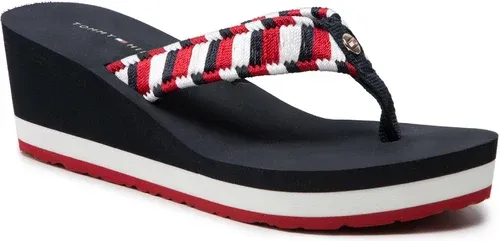 Žabky TOMMY HILFIGER - Woven Webbing Wedge Beach Sandal FW0FW06427 Desert Sky DW5