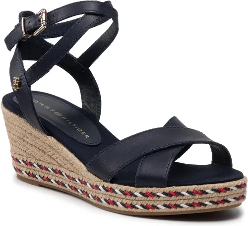 Espadrilky TOMMY HILFIGER - Feminine Low Wedge Sandal FW0FW06303 Desert Sky DW5