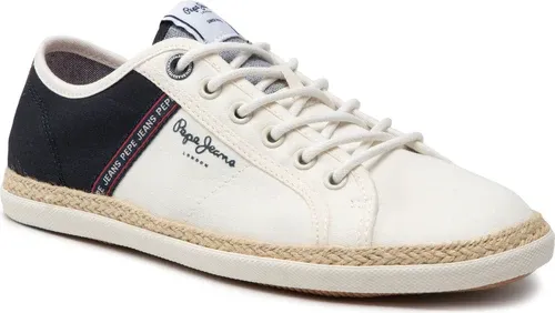 Espadrilky PEPE JEANS - Maui Tape Urban PMS10296 White 800