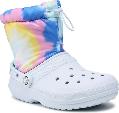 Snehule Crocs - Classic Lined Neo Puff Tie Dye 207328 Mineral Blue