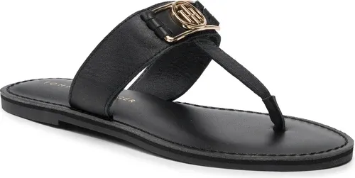 Žabky TOMMY HILFIGER - Th Hardware Leather Flat Mule FW0FW06544 Black BDS