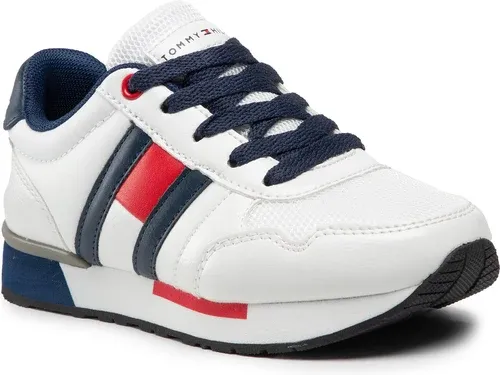 Sneakersy Tommy Hilfiger - Low Cut Lace-Up Sneaker T3B4-30483-0733X336 M White/Blue X336
