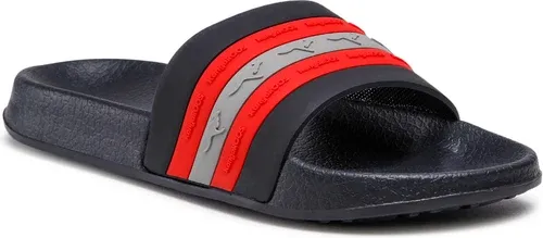 Šľapky KangaRoos - Kangaslide Kids 18556 000 5069 Jet Black/Red