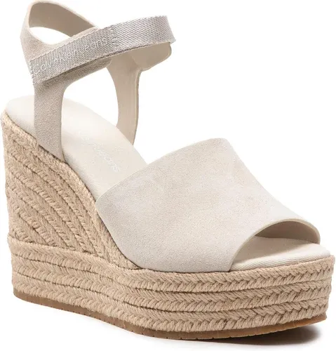 Espadrilky CALVIN KLEIN JEANS - Wedge Sandal Ankle Clip Su YW0YW00571 Eggshell ACF