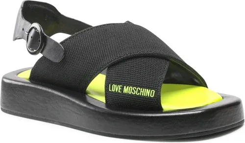 Sandále LOVE MOSCHINO - JA16123G0EIZN000 Calza Nero/Fluo Giall